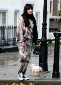 Daisy Lowe in a Tie Dye Sweatsuit