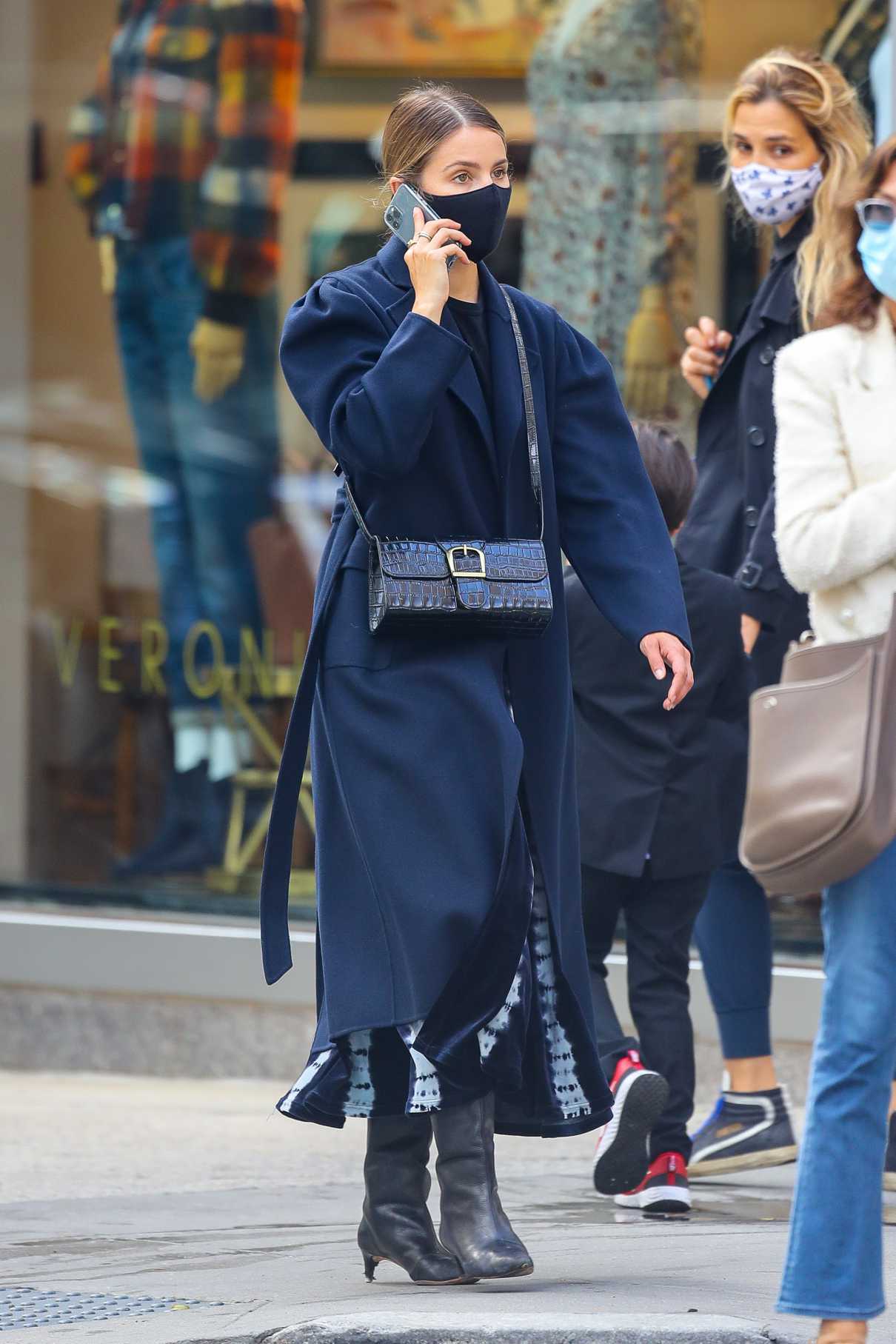 Dianna Agron in a Blue Coat