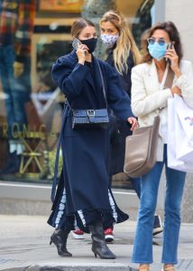 Dianna Agron in a Blue Coat