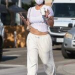 Dorothy Wang in a White Nike Sneakers Was Seen Out in Beverly Hills 10/28/2020