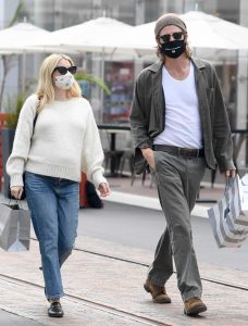 Emma Roberts in a Protective Mask