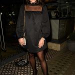 Faye Brookes in a Black Dress Enjoys a Date Night with Joe Davis at Don Giovannis Restaurant in Manchester 10/02/2020