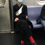 Jaimie Alexander in a Protective Mask while Riding the Subway in Downtown Manhattan 10/14/2020
