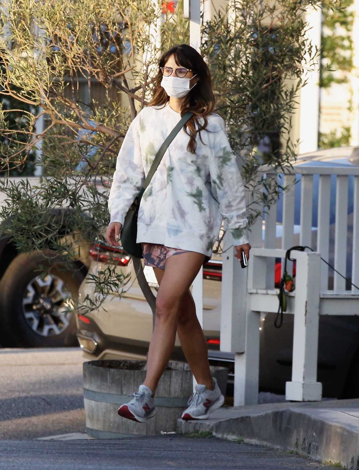 Jordana Brewster in a Tie Dye Sweatshirt