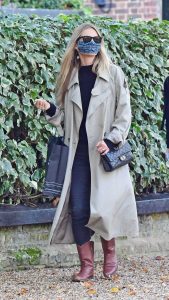 Kate Moss in a Beige Trench Coat