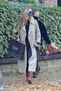 Kate Moss in a Beige Trench Coat