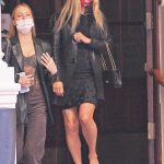 Kate Moss in a Red Protective Mask Leaves Connaught Hotel Out with Lilly Grace Moss in London 09/29/2020
