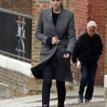 Lara Stone in a Grey Coat Was Spotted Out in North London 10/07/2020