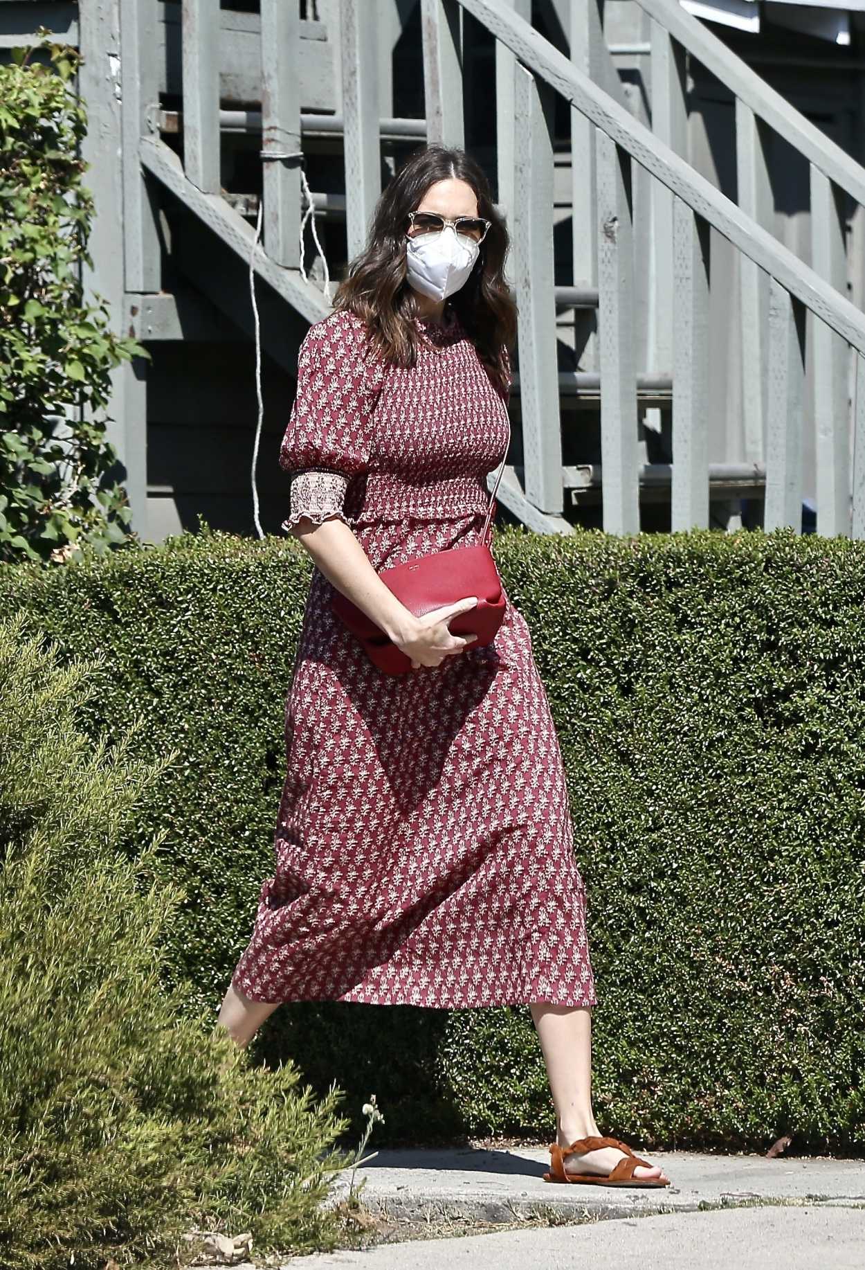 Mandy Moore in Protective Mask