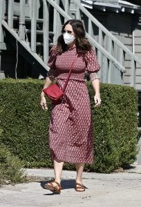 Mandy Moore in Protective Mask