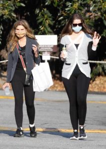 Maria Shriver in a Protective Mask