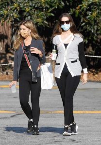 Maria Shriver in a Protective Mask