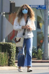 Rebecca Gayheart in a Protective Mask