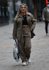 Sian Welby in a Gingham Suit