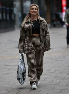 Sian Welby in a Gingham Suit