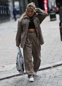 Sian Welby in a Gingham Suit