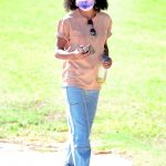 Yara Shahidi in a White Sneakers Was Seen Out in Pasadena 10/18/2020