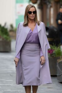 Amanda Holden in a Purple Outfit