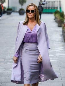 Amanda Holden in a Purple Outfit