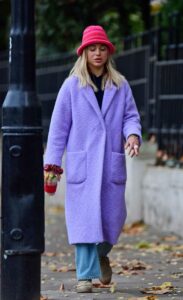 Amelia Windsor in a Purple Coat