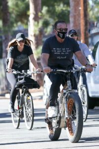 Arnold Schwarzenegger in a Black Tee