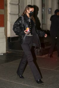 Bella Hadid in an All-Black Ensemble