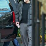 Ben Affleck in a Grey Puffer Jacket Leaves His Hotel in New Orleans 11/22/2020