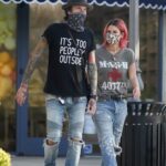 Brittany Furlan in a Grey Tee Was Seen Out with Tommy Lee in Calabasas 11/02/2020