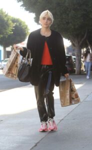 Charlene Laurent in a Black Cardigan