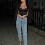Chyna Ellis in a Black Blazer Heads to Libertine by Chinawhite Nightclub in London 11/04/2020