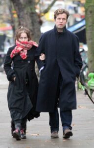 Helena Bonham Carter in a Black Coat