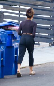 Jenna Dewan in a Blue Track Pants
