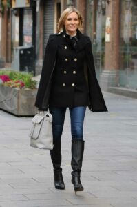 Jenni Falconer in a Black Coat