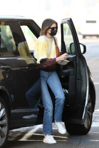 Kaia Gerber in a White Sneakers