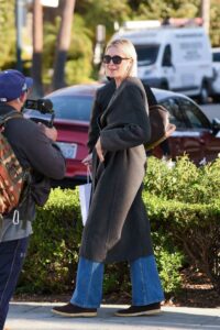 Kelly Rutherford in a Black Cardigan