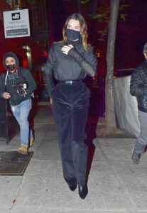 Kendall Jenner in a Black Outfit