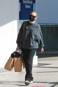 Lara Bingle in a Grey Sweatshirt