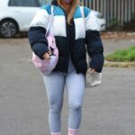 Maisie Smith in a Grey Leggings Arrives at Strictly Come Dancing Rehearsal in London 11/18/2020