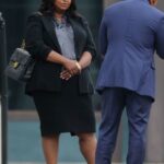 Octavia Spencer in a Black Blazer Films Scenes with Michael Beach for Apple Series Truth Be Told in Los Angeles 11/09/2020