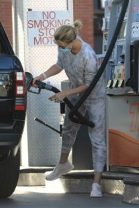 Paige Butcher in a Tie Dye Sweatsuit