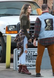 Paris Jackson in a Blue Ripped Jeans