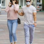 Rhea Durham in a Blue Jeans Goes Shopping at Chanel Store Out with Mark Wahlberg in Beverly Hills 11/20/2020