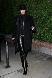 Rihanna in a Black Coat