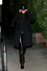 Rihanna in a Black Coat