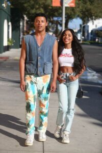 Teala Dunn in a Blue Ripped Jeans