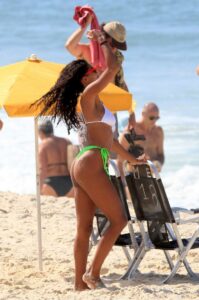 Tina Kunakey in Bikini on the Beach in Rio De Janeiro 11/24/2020