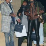 Venus Williams in a Black Pants Leaves Dinner with Kenya Barris and Family at Nobu in Malibu 11/07/2020