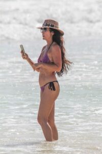 Wendy Barlow in a Purple Bikini