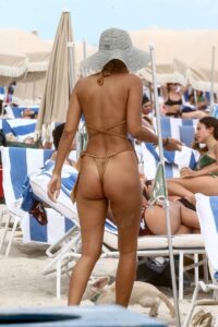 Ambra Gutierrez in a Gold Bikini