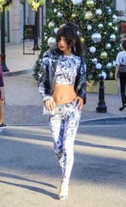 Bai Ling in a Dollar Print Outfit